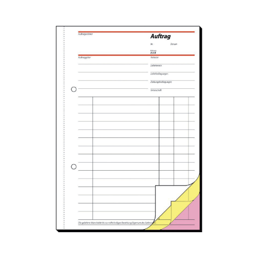 Aufträge - A5, 1., 2. und 3. Blatt bedruckt, SD, MP, 3 x 40 Blatt