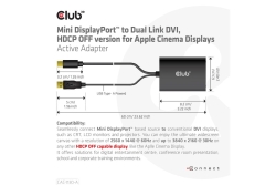 Club3D Adapter MiniDisplayport > DVI DualLink HDCP Off St/Bu retail