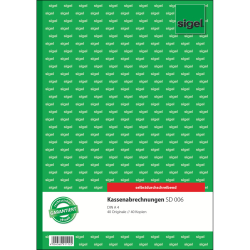 Kassenabrechnungen - A4, 1. und 2. Blatt bedruckt, SD,...