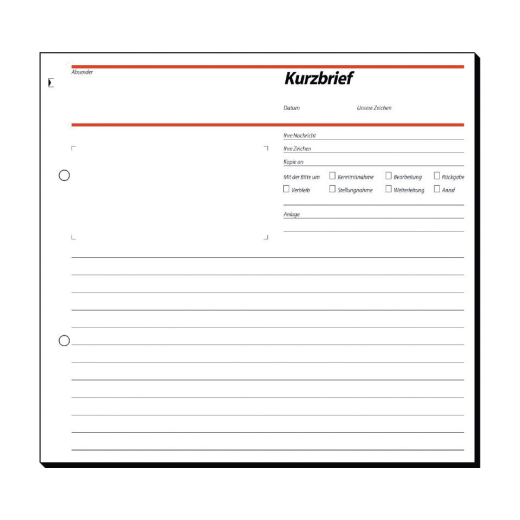 Kurzbriefe CFB - 2/3 A4, SD, 50 Blatt