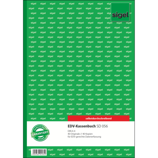 EDV-Kassenbuch - A4, 1. und 2. Blatt bedruckt, SD, MP, 2 x 40 Blatt