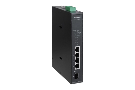 EDIMAX Switch Industrial 4-Port POE GbE + 1 GbE SFP unmanag.