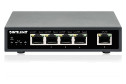 INTELLINET 5-Port Gigabit PoE+ Switch 62W