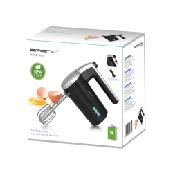 Emerio Handmixer, 3 Geschw. Rücklauffunktion kabellos schwar