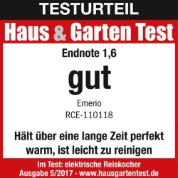 Emerio Reiskocher ECO, 1,5L, Warmhaltefunktion, antihaft
