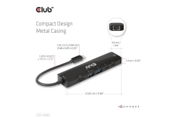 Club3D USB-C 6in1-HUB >HDMI/2xUSB/2xUSB-C/LAN 4K120Hz PD100W retail