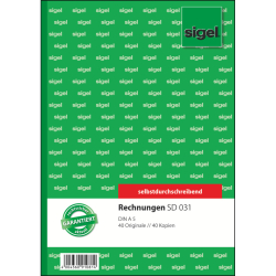 Rechnungen - A5, 1. und 2. Blatt bedruckt, SD, MP, 2 x 40...