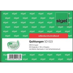 Quittungen mit Sicherheitsdruck - A6 quer, 1. und 2....