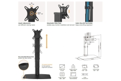 Equip Tischfuß 17-32/1TFT 360° Freistehend 8Kg schwarz lite Retail