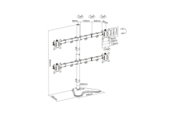 Equip Tischfuß 17-32/4TFT 360° Gelenkig 9Kg schwarz lite Retail