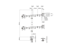 Equip Tischhalterung 17-32/4TFT 360° H.verst. 9Kg schwarz lite Retail