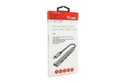 Equip Dock 5-1 USB-C->USB-C,USB-A 3.0,2xUSB-A 2.0,+ 0.15m