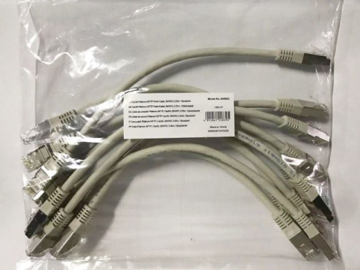 Equip Patchkabel Cat6A 10x S/FTP 2xRJ45 0.25m grau Plat