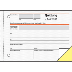 Quittung für Kleinunternehmer ohne MwSt.-Ausweis -...