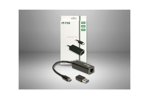 Inter-Tech LAN-Adapter Argus IT-732 USB-C Gigabit Ethernet
