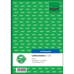 Lieferscheine mit Empfangsschein - A5, 1. und 2. Blatt...