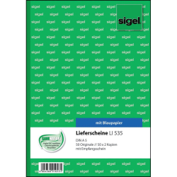 Lieferscheine mit Empfangsschein - A5, 1., 2. und 3....