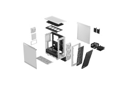 FRACTAL DESIGN Geh Meshify 2 Compact White TG Clear RGB