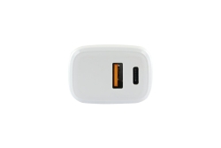 Schwaiger Ladegerät Schnell 230V USB 2.0A/Typ-C Weiß
