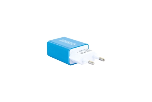 Schwaiger Ladegerät Schutzsystem USB 2.0 A 230V Türkis Blau