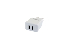 Schwaiger Ladegerät 230V 2x USB 2.4A Weiß