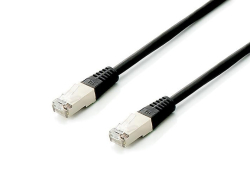 Equip Patchkabel Cat6A 10x S/FTP 2xRJ45 0.50m schwarz Plat