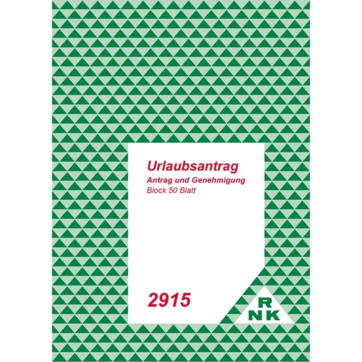 Urlaubsantrag - Block, 50 Blatt, DIN A5