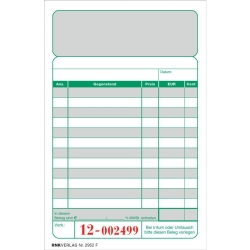 Kassenblock - zweifarbig - oben geheftet, 2 x 50 Blatt,...