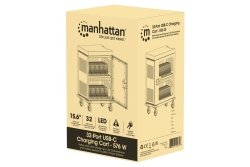 MANHATTAN Ladeschrank auf Rollen 32xUSB-C 576W gesa. 18W Po (Speditionsversand)