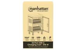 MANHATTAN Ladeschrank auf Rollen 32xUSB-C 576W gesa. 18W Po (Speditionsversand)