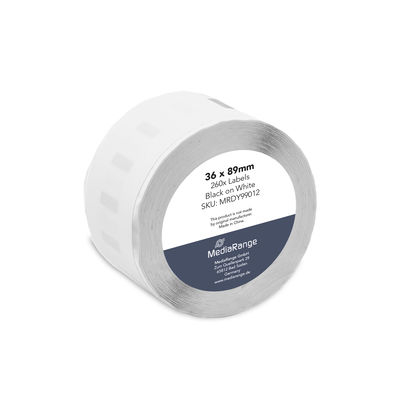 MediaRange Papieretiketten komp. Dymo 36x89mm 260 Stk. sw/ws