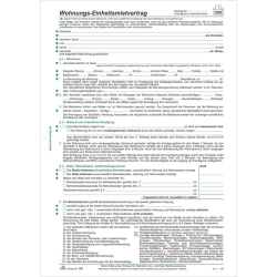 Wohnungs-Einheitsmietvertrag, 4 Seiten, gefalzt auf DIN...