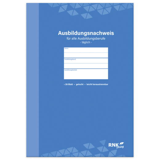 Ausbildungsnachweis-Block täglich, alle Berufe, 28 Blatt, DIN A4