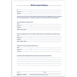 Patientenverfügung mit allen notwendigen Formularen, A4