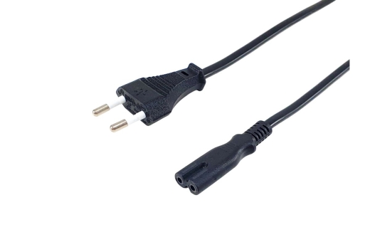 Equip Stromkabel 2pin Euro ->C7 St/Bu schwarz 1.80m PVC Polybeutel