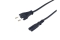 Equip Stromkabel 2pin Euro ->C7 St/Bu schwarz 1.80m PVC Polybeutel