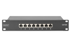 DIGITUS Patchpanel 1HE 10 8-Port Cat6A Class E geschirmt sw