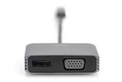 DIGITUS Adapter USB-C St. -> VGA Bu. / DP Bu. 4K/30Hz 20cm