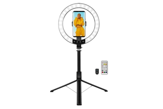 Logilink Smartphone-Ringlicht m.Selfie-Stick-Stativ,DM 20cm