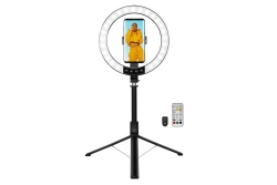 Logilink Smartphone-Ringlicht m.Selfie-Stick-Stativ,DM 20cm