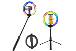 Logilink Smartphone-Ringlicht m.Selfie-Stick-Stativ,DM 20cm