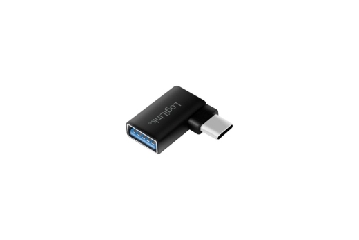 Logilink Adapter USB 3.2 Gen1 Type-C,C/M zu USB-A/F,90°,schw