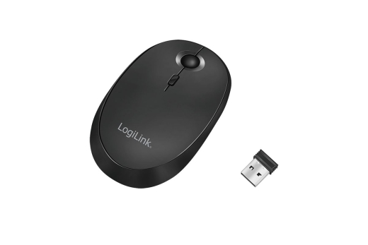 Logilink Maus Funk & Bluetooth,2.4GHz,800/1200/1600dpi,schw.