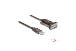 DELOCK Adapter USB2.0 Typ-A > 1x Seriell RS-232 D-Sub...