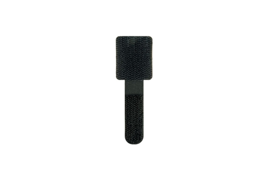 Schwaiger Klett-Wandclip 90 x 12 x 2mm Schwarz 10 Stück