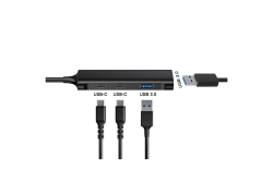 CONCEPTRONIC 4-Port Hub USB-C3.2Gen1->2xA3.0/2xC o.Netz. sw