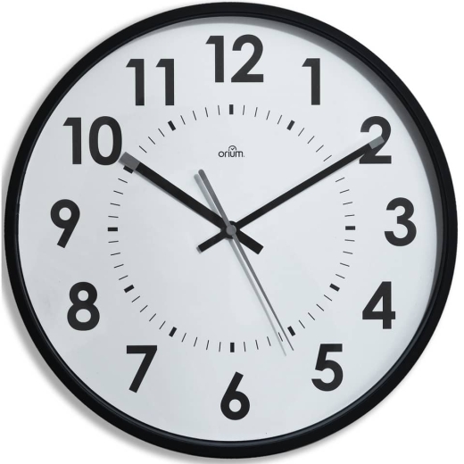 Wanduhr Quarz, Ø 30cm, schwarz/weiß