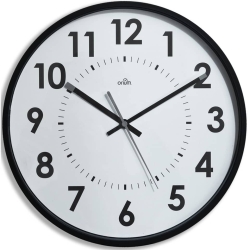 Wanduhr Quarz, Ø 30cm, schwarz/weiß