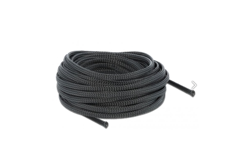 DELOCK Geflechtschlauch dehnbar 10m x 6mm schwarz