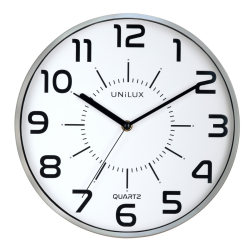Wanduhr POP metallgrau leise schleichende Zeiger Ø...